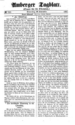 Amberger Tagblatt Donnerstag 12. September 1867