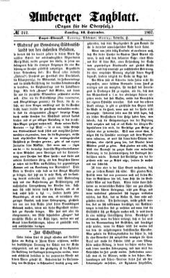 Amberger Tagblatt Samstag 14. September 1867