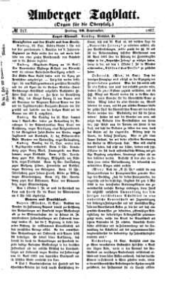 Amberger Tagblatt Freitag 20. September 1867