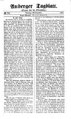 Amberger Tagblatt Dienstag 10. Dezember 1867