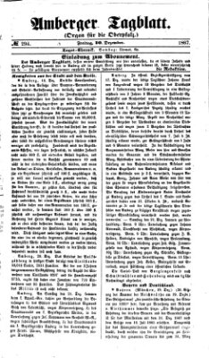 Amberger Tagblatt Freitag 20. Dezember 1867