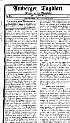 Amberger Tagblatt Montag 30. März 1868