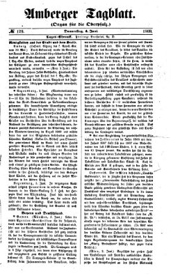 Amberger Tagblatt Donnerstag 4. Juni 1868