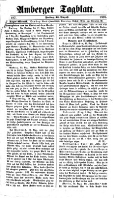 Amberger Tagblatt Freitag 14. August 1868