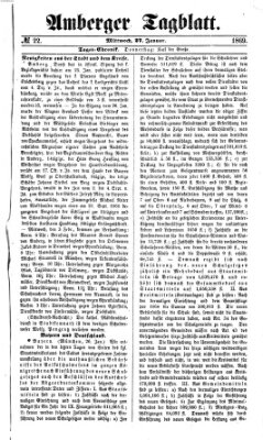 Amberger Tagblatt Mittwoch 27. Januar 1869