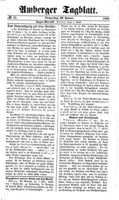 Amberger Tagblatt Donnerstag 28. Januar 1869