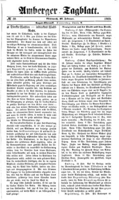 Amberger Tagblatt Mittwoch 17. Februar 1869