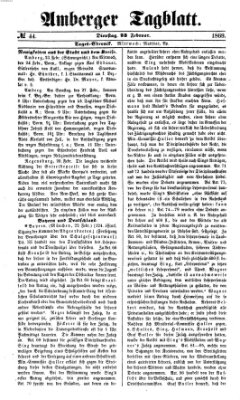 Amberger Tagblatt Dienstag 23. Februar 1869