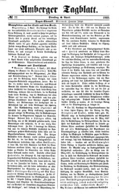 Amberger Tagblatt Dienstag 6. April 1869