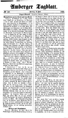 Amberger Tagblatt Freitag 2. Juli 1869
