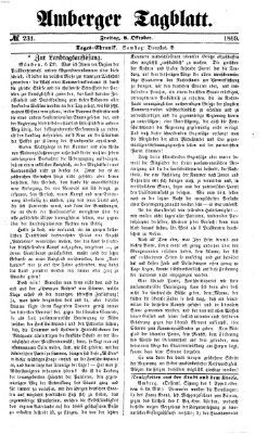 Amberger Tagblatt Freitag 8. Oktober 1869
