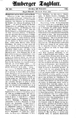 Amberger Tagblatt Dienstag 16. November 1869