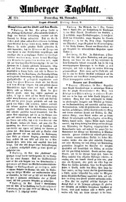 Amberger Tagblatt Donnerstag 25. November 1869