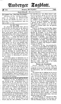 Amberger Tagblatt Dienstag 21. Dezember 1869