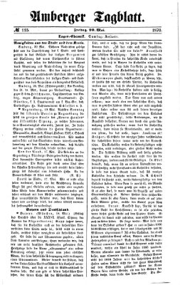 Amberger Tagblatt Freitag 20. Mai 1870