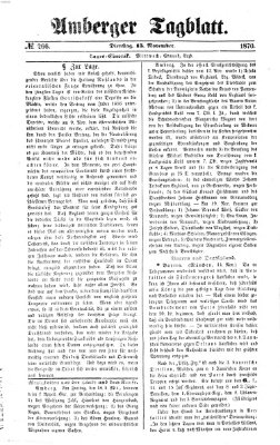 Amberger Tagblatt Dienstag 15. November 1870