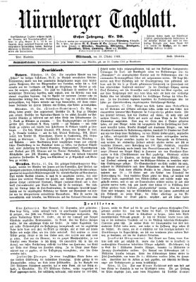 Nürnberger Tagblatt Mittwoch 20. Oktober 1869