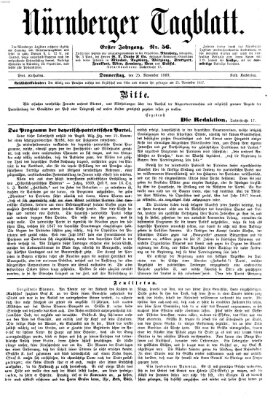 Nürnberger Tagblatt Donnerstag 25. November 1869