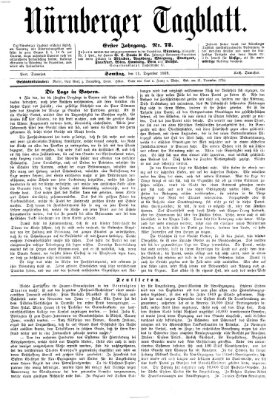 Nürnberger Tagblatt Samstag 11. Dezember 1869