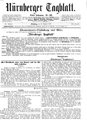 Nürnberger Tagblatt Sonntag 19. Dezember 1869