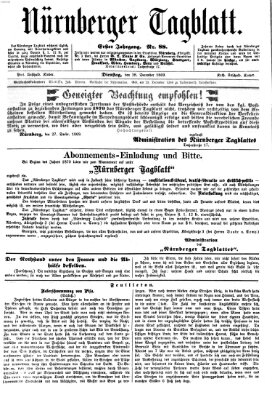 Nürnberger Tagblatt Dienstag 28. Dezember 1869