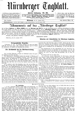 Nürnberger Tagblatt Mittwoch 26. Januar 1870