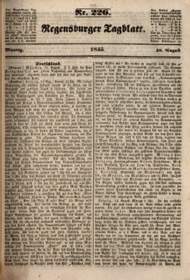 Regensburger Tagblatt Montag 18. August 1845