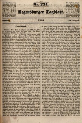 Regensburger Tagblatt Samstag 23. August 1845