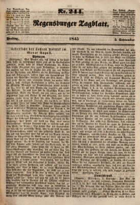 Regensburger Tagblatt Freitag 5. September 1845