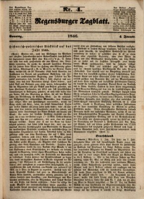 Regensburger Tagblatt Sonntag 4. Januar 1846