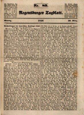 Regensburger Tagblatt Montag 30. März 1846