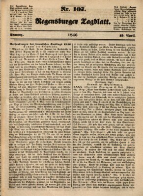 Regensburger Tagblatt Sonntag 19. April 1846