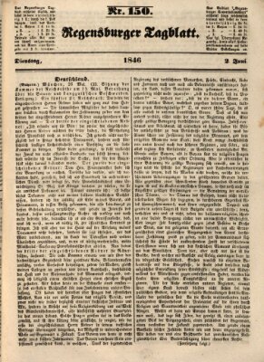 Regensburger Tagblatt Freitag 5. Juni 1846
