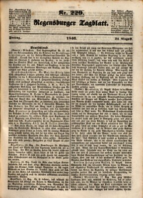 Regensburger Tagblatt Freitag 21. August 1846