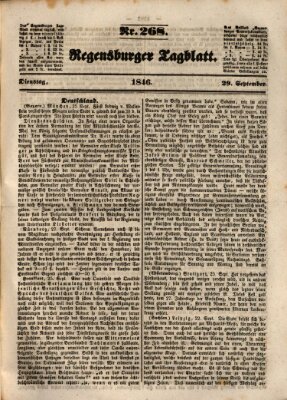 Regensburger Tagblatt Dienstag 29. September 1846