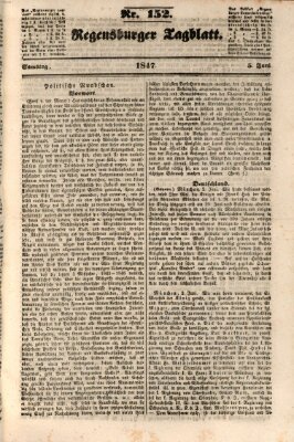Regensburger Tagblatt Samstag 5. Juni 1847