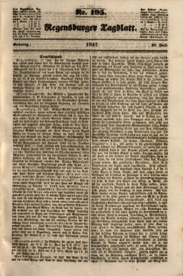 Regensburger Tagblatt Sonntag 18. Juli 1847