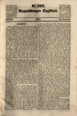 Regensburger Tagblatt Dienstag 21. September 1847