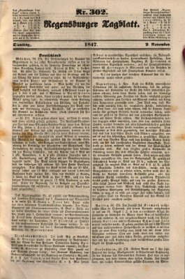 Regensburger Tagblatt Dienstag 2. November 1847