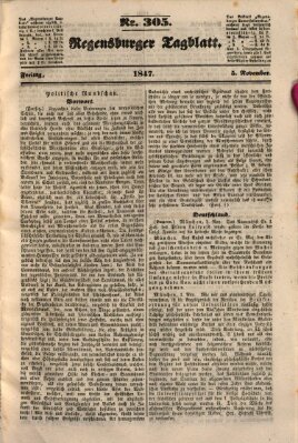 Regensburger Tagblatt Freitag 5. November 1847