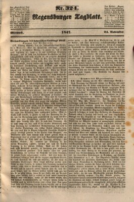 Regensburger Tagblatt Mittwoch 24. November 1847