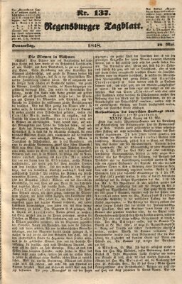 Regensburger Tagblatt Donnerstag 18. Mai 1848