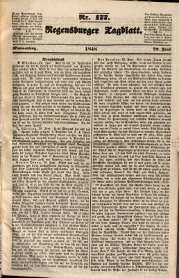 Regensburger Tagblatt Donnerstag 29. Juni 1848