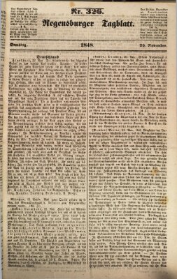 Regensburger Tagblatt Samstag 25. November 1848