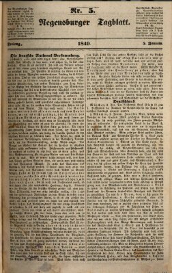 Regensburger Tagblatt Freitag 5. Januar 1849
