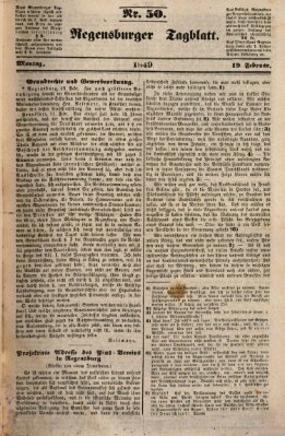 Regensburger Tagblatt Montag 19. Februar 1849
