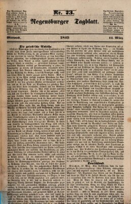 Regensburger Tagblatt Mittwoch 14. März 1849