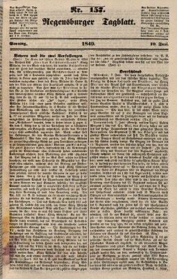 Regensburger Tagblatt Sonntag 10. Juni 1849