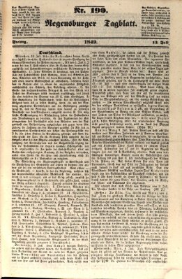 Regensburger Tagblatt Freitag 13. Juli 1849