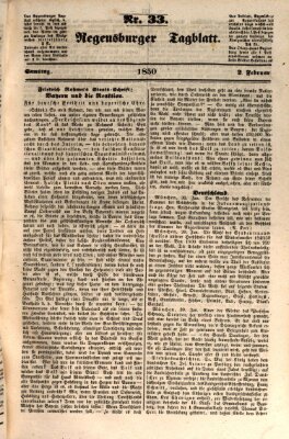 Regensburger Tagblatt Samstag 2. Februar 1850